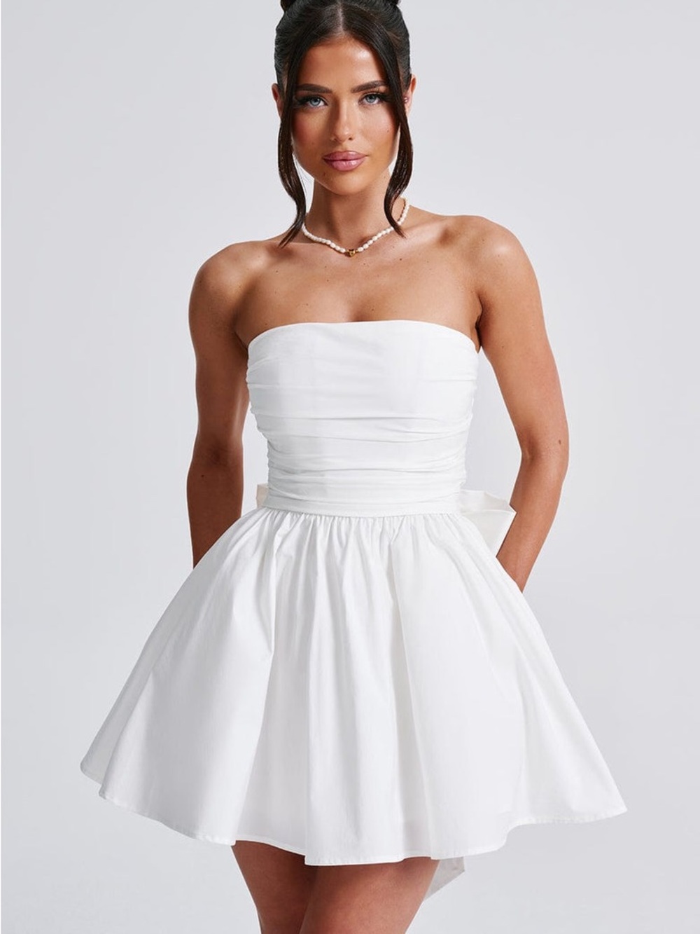 NWT Babyboo Fashion Katrina Corset Mini Dress Ivory White XXL Wedding Bridal Bow